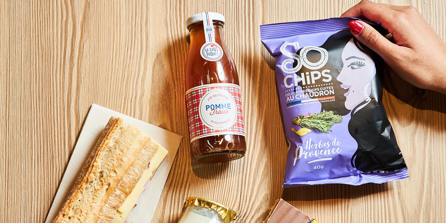 Grab & Go: food and drinks to take away.