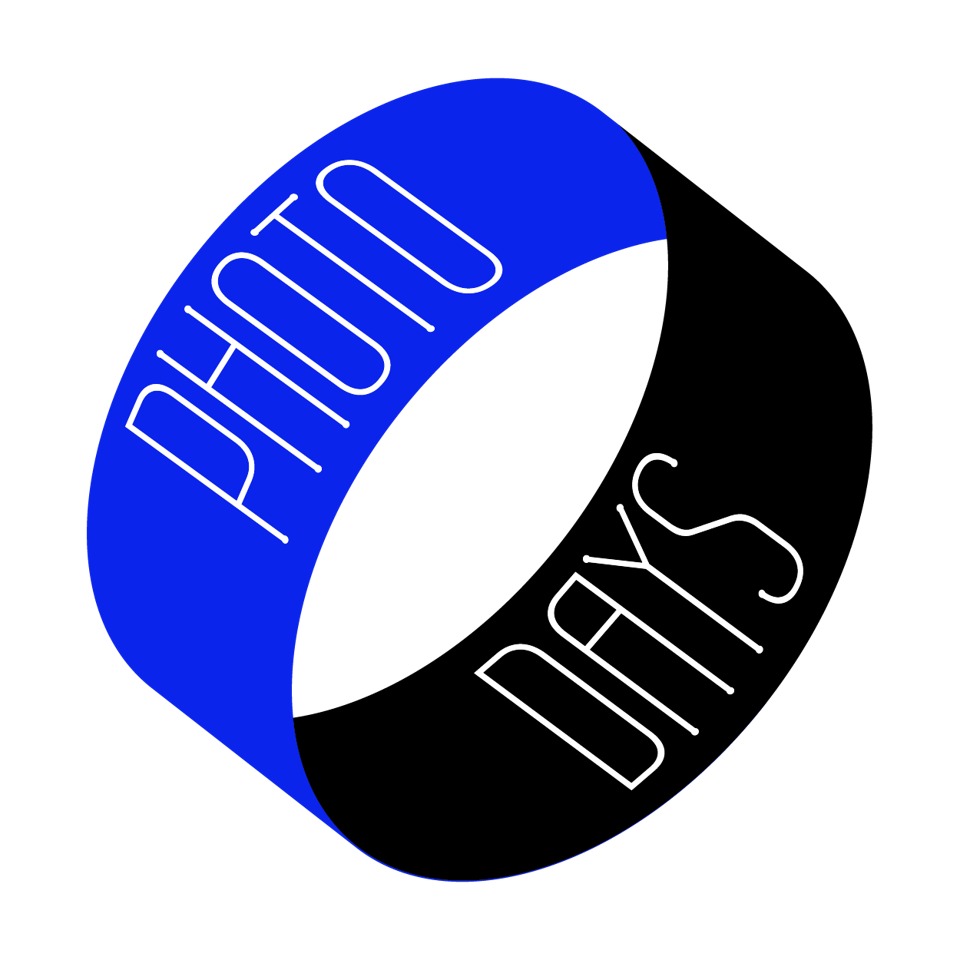 Photo Days graphic in blue, black and white.