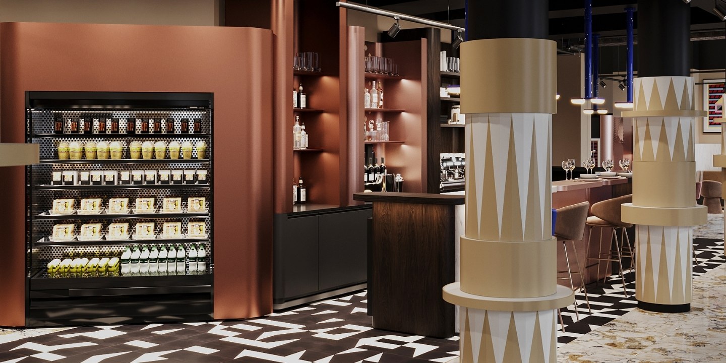 Grab & Go: food and drinks to take away.